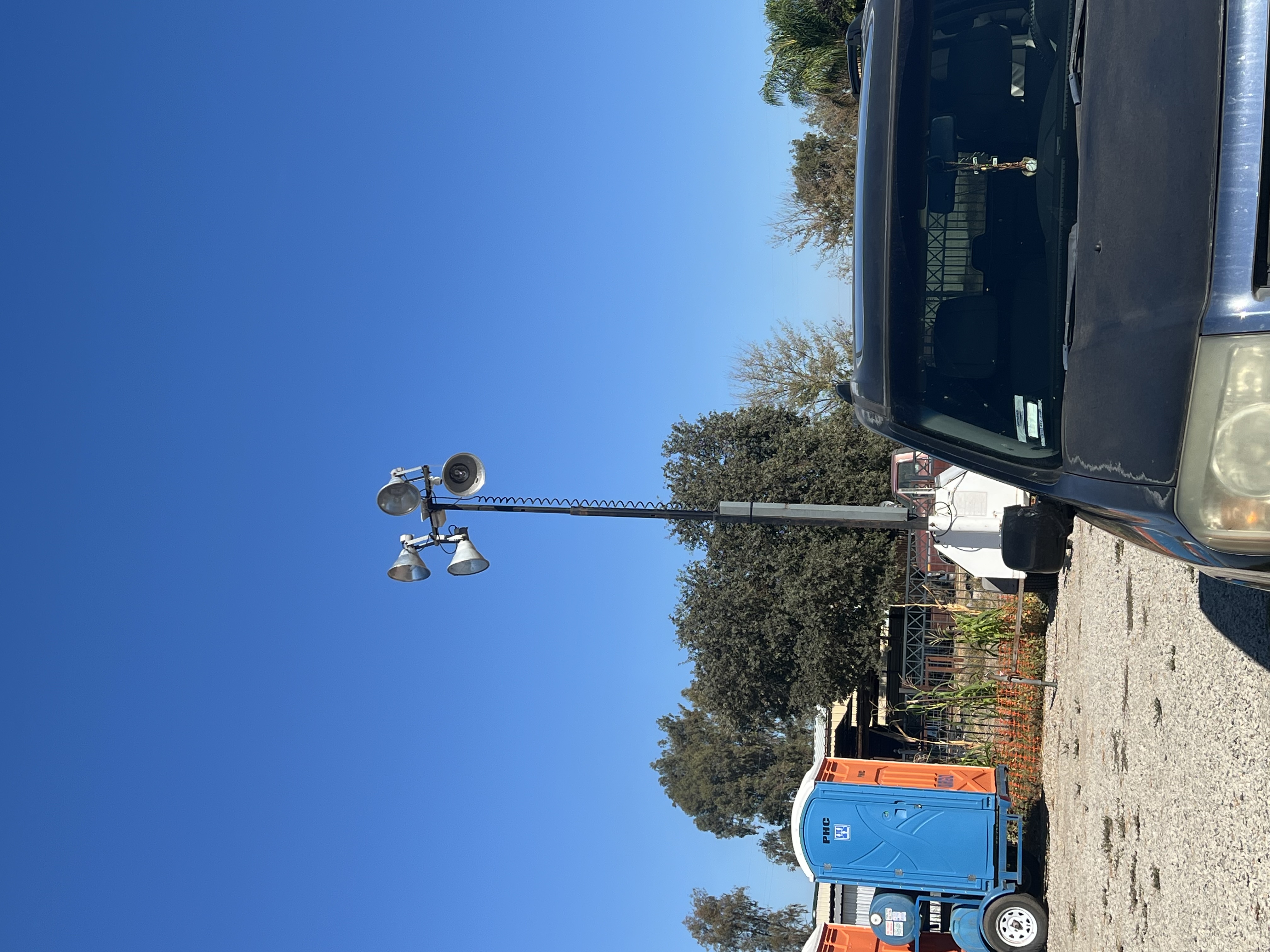 Mobile light tower in action for event and construction lighting