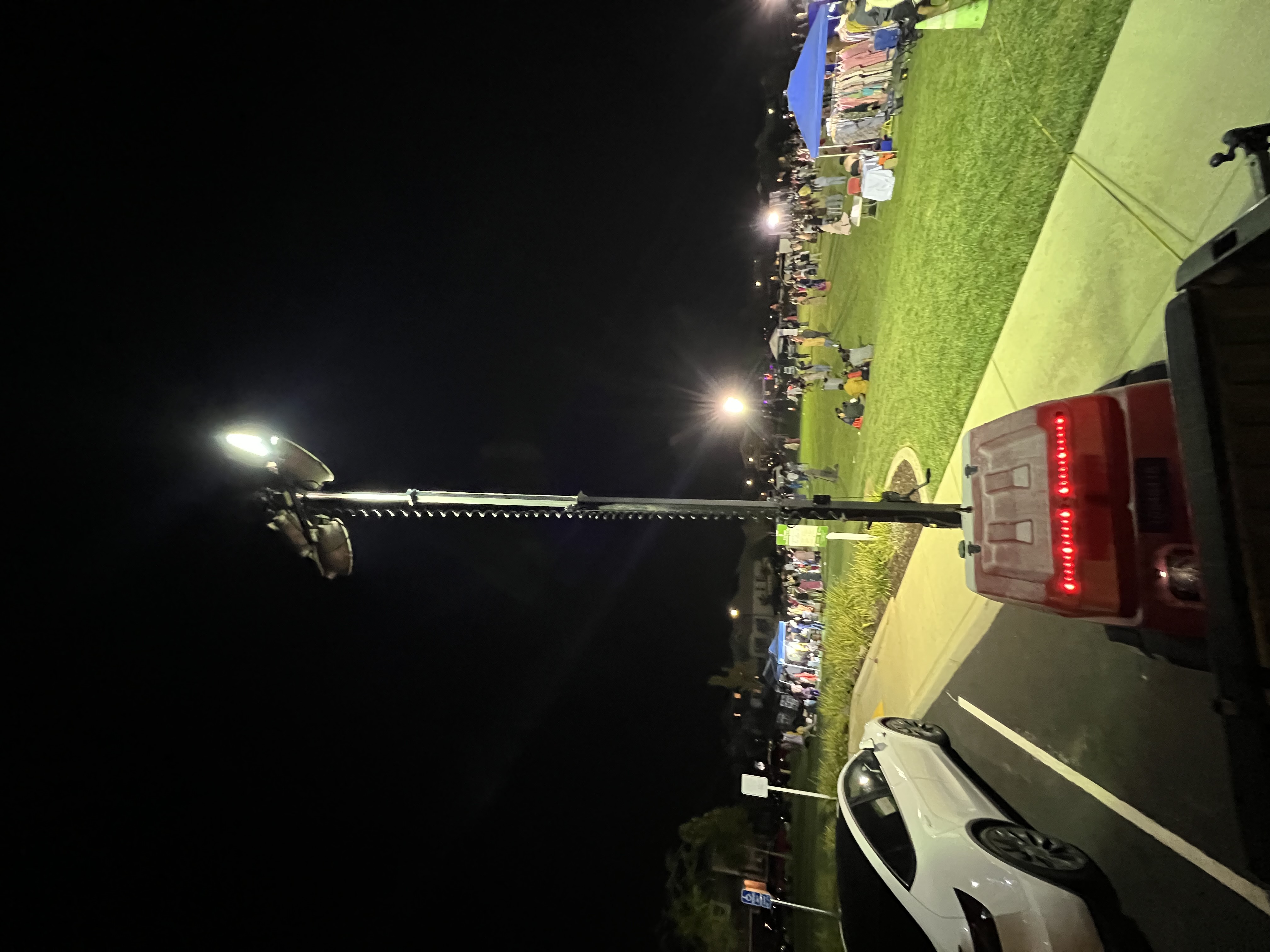 Professional light tower rental equipment in action