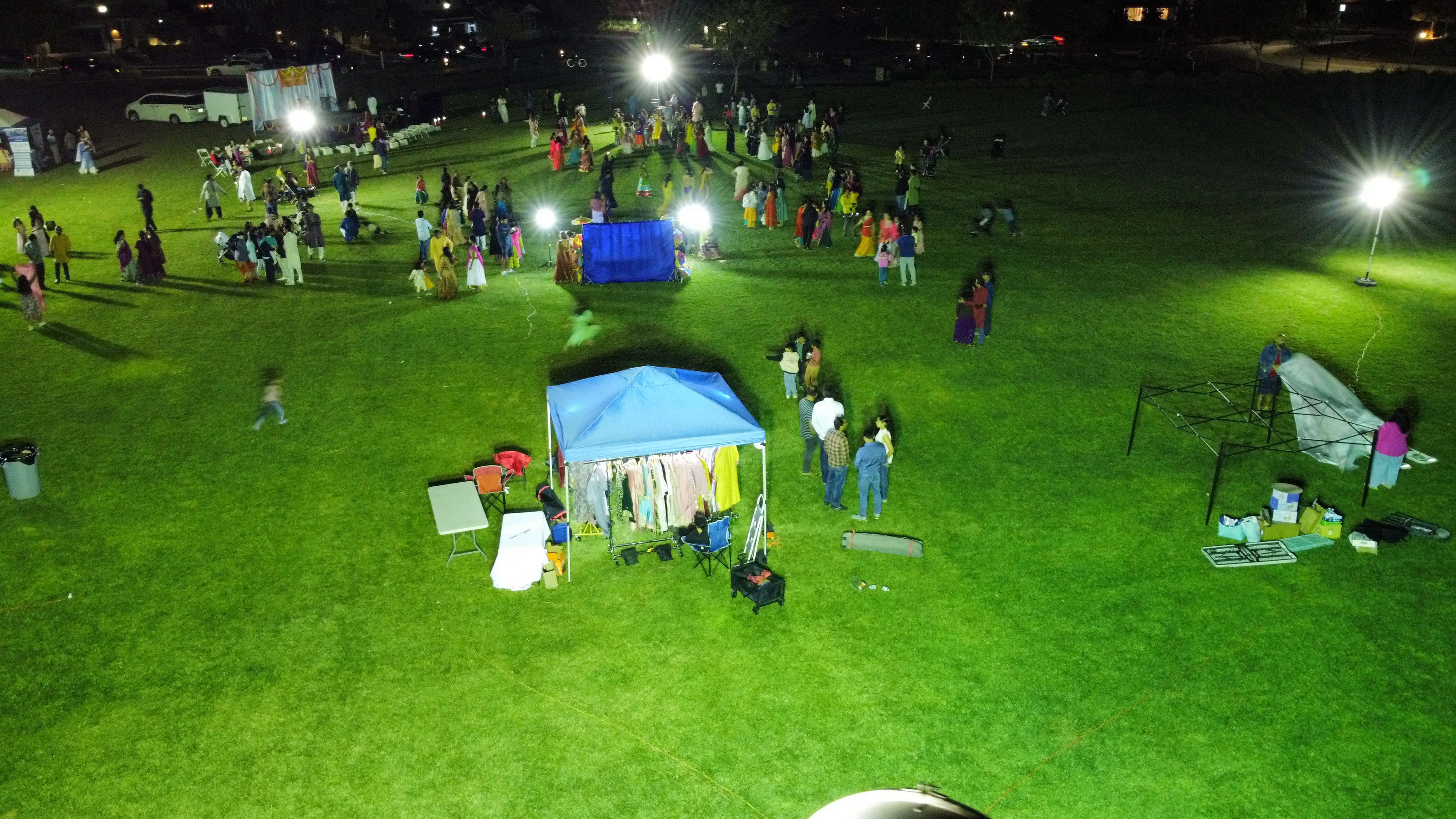 Lumen Towers light tower rental aerial view in Stockton California